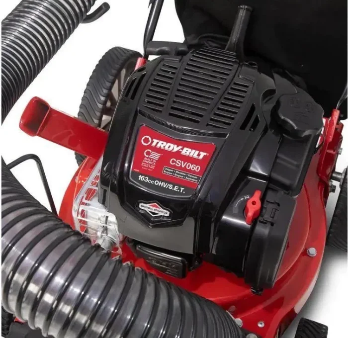 Troy-Bilt 24 in. Leaf Vacuum Head 1.5 in. Chipping Capacity Gas Powered Chipper Shredder Vacuum with High Rear Wheels - Image 5