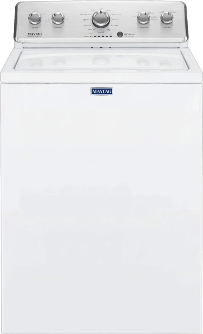 Maytag – 3.8 Cu. Ft. High Efficiency Top Load Washer with PowerWash Agitator – White - Image 4