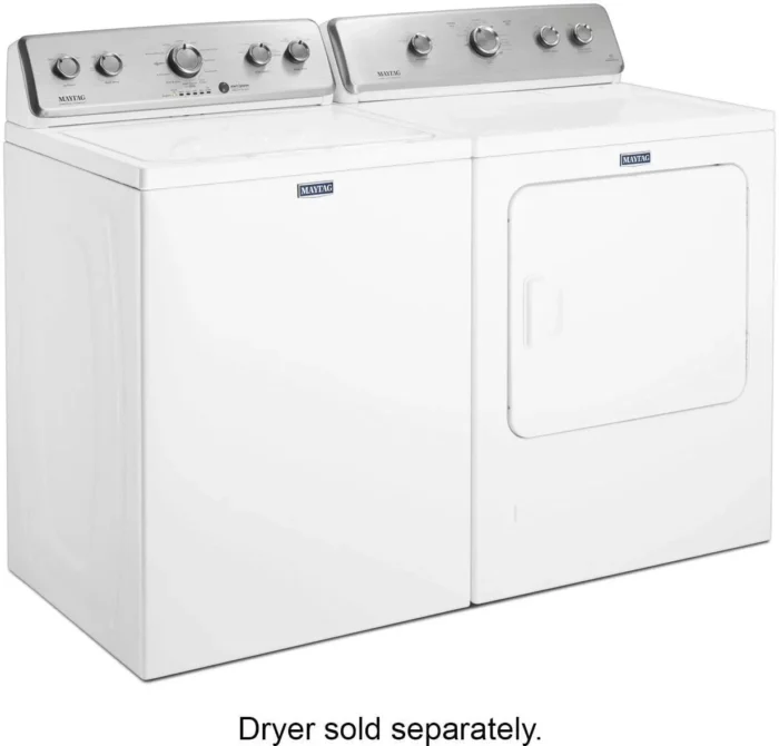 Maytag – 3.8 Cu. Ft. High Efficiency Top Load Washer with PowerWash Agitator – White