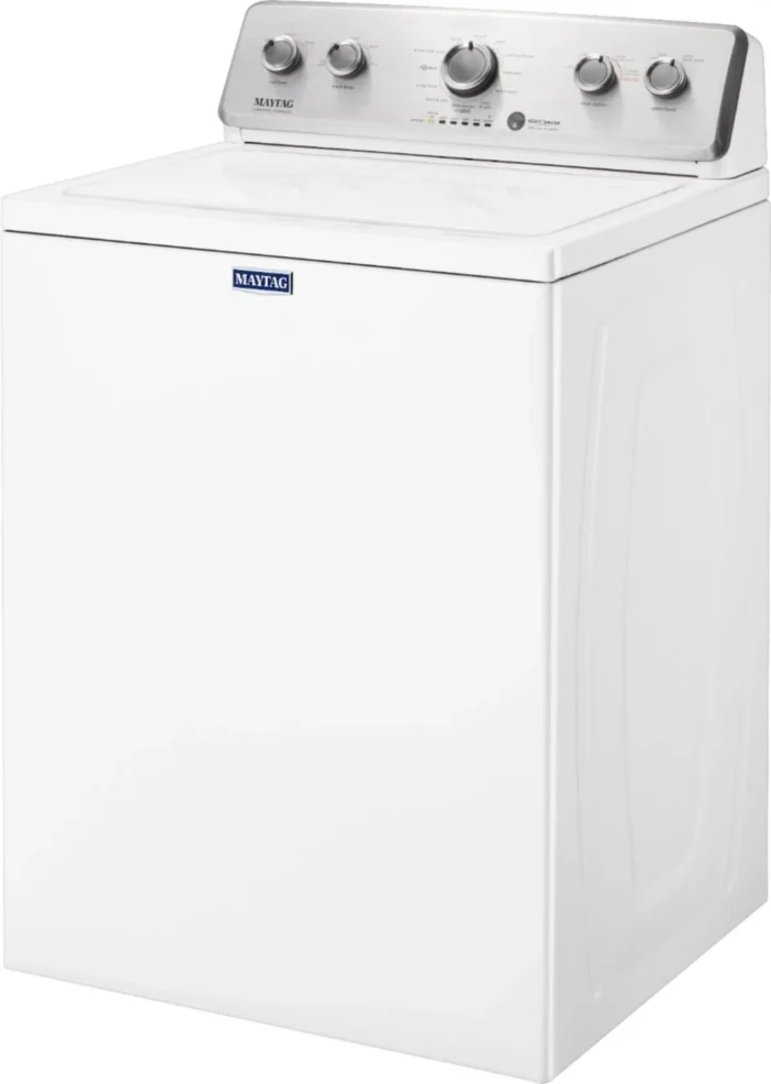Maytag – 3.8 Cu. Ft. High Efficiency Top Load Washer with PowerWash Agitator – White - Image 2