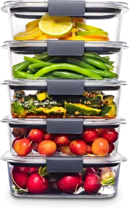 5-Pack BPA-Free Food Storage Containers - Airtight Lids for Lunch, Meal Prep & Leftovers, 3.2 Cup